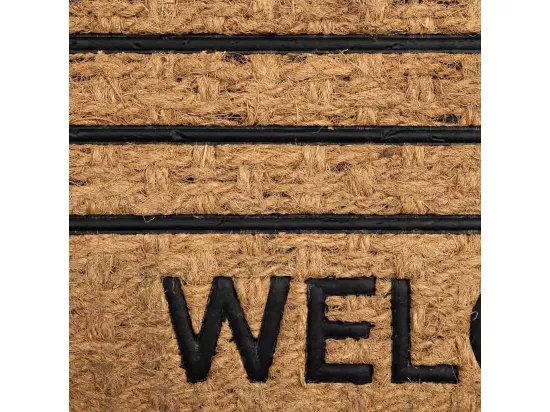 Paillasson en fibre et caoutchouc marron 40x60
