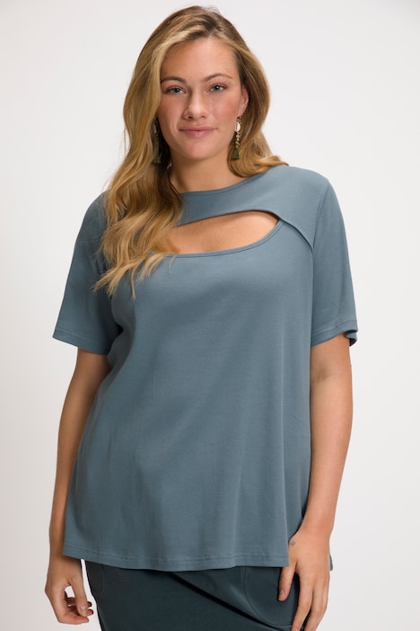 T-Shirt, A-Linie, Rundhals, Halbarm, Biobaumwolle