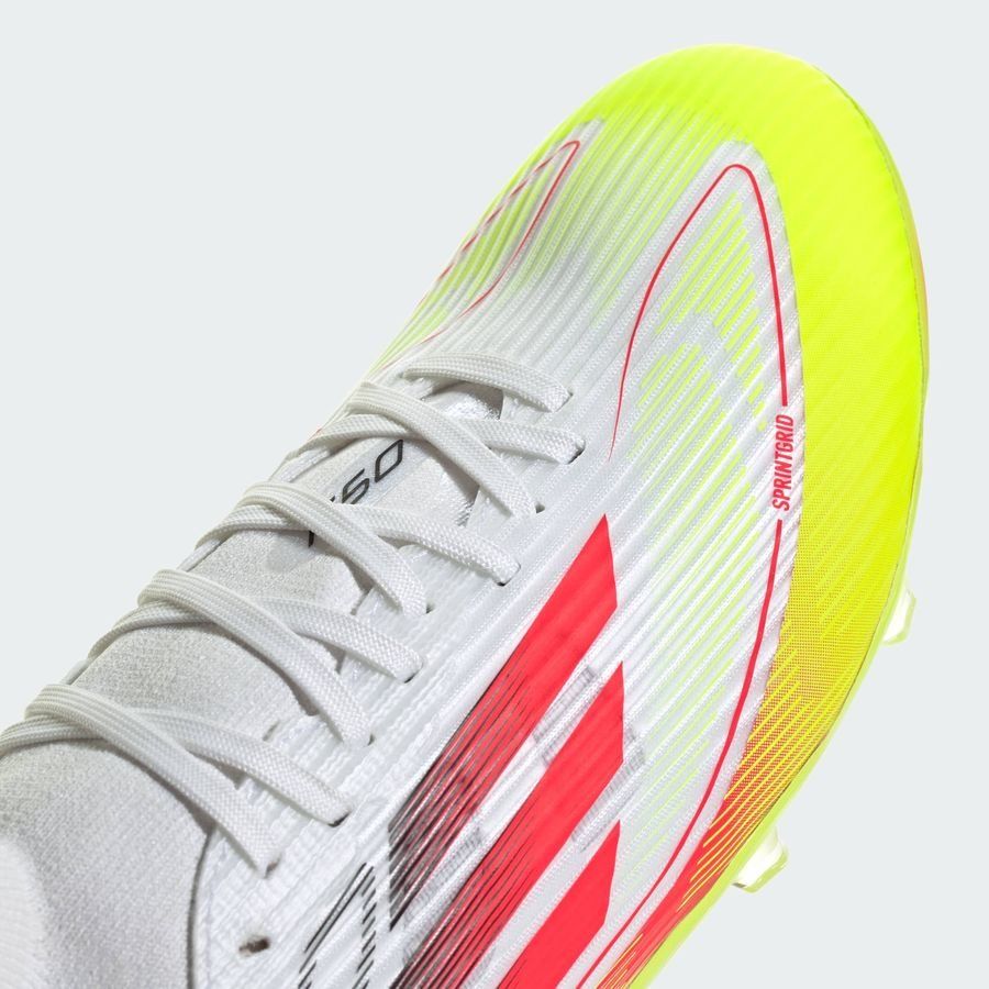 adidas F50 League Mid FG/AG Pure Victory - Blanc/Lucid Red/Jaune Femme