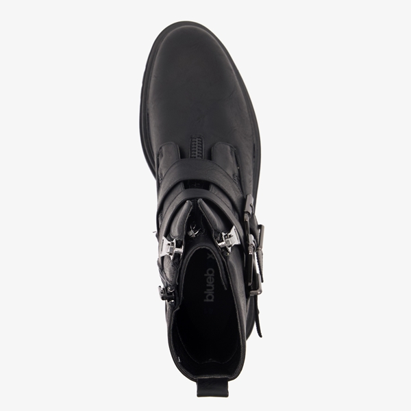 Blue Box dames biker boots zwart
