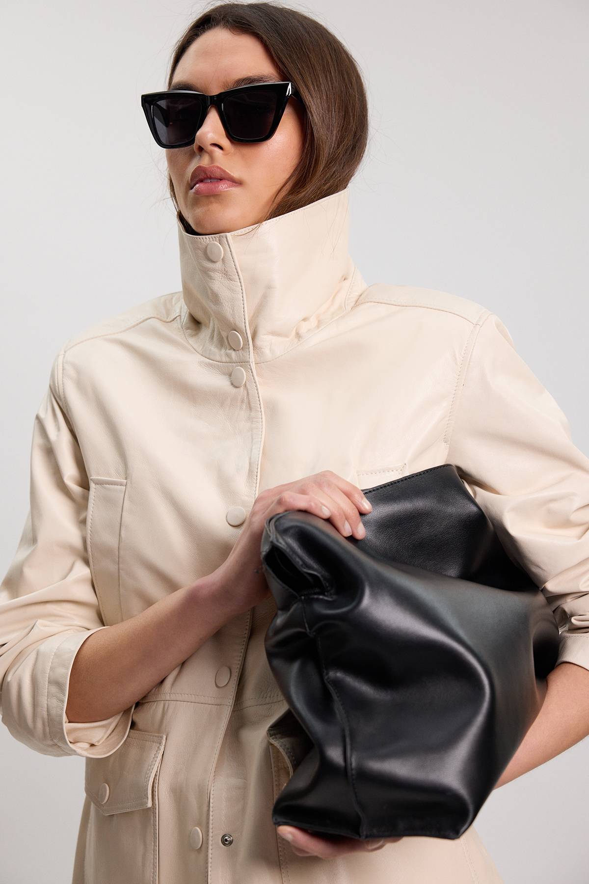 KarenMillen Veste En Cuir Oversize