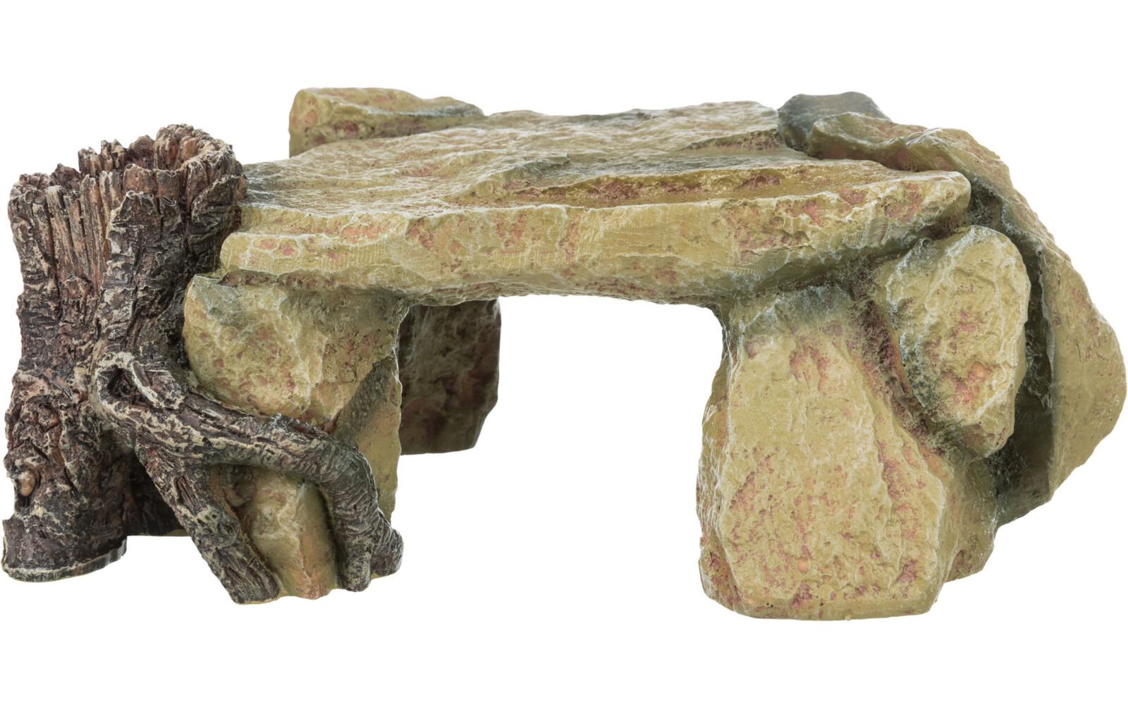 Höhle Felsplateau mit Baumstamm 25 cmHöhle zur Gestaltung von Versteck- und Rückzugsmöglichkeiten