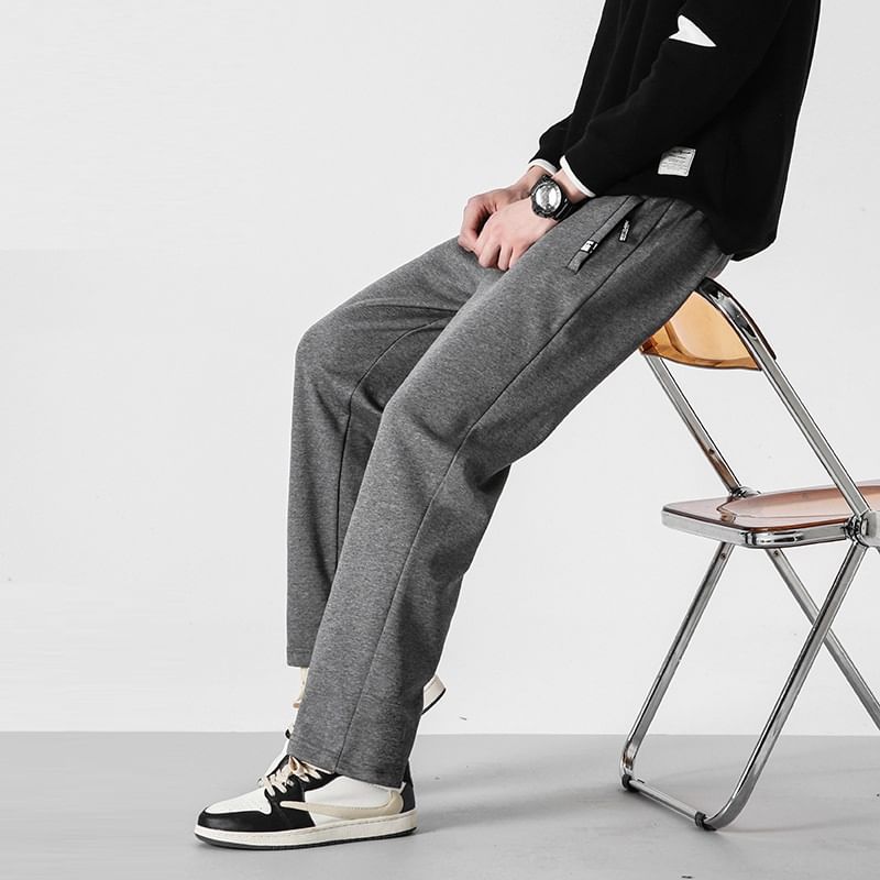 BEAUGALL - Effen joggingbroek met rechte pijpen