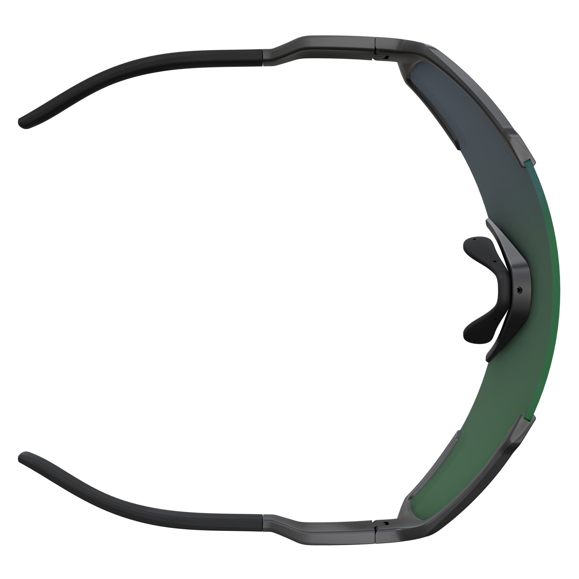SCOTT Shield Compact cykelbriller Black Matt/Green Chrome