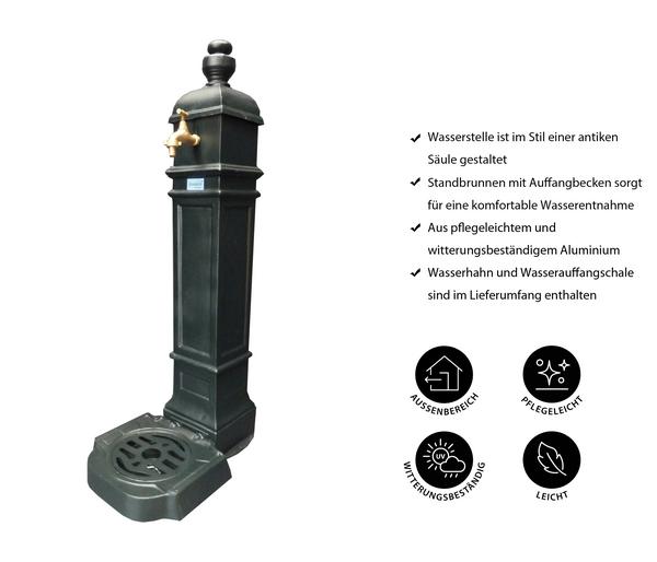 Tomco Aluminium-Standbrunnen Belvedere, ca.
