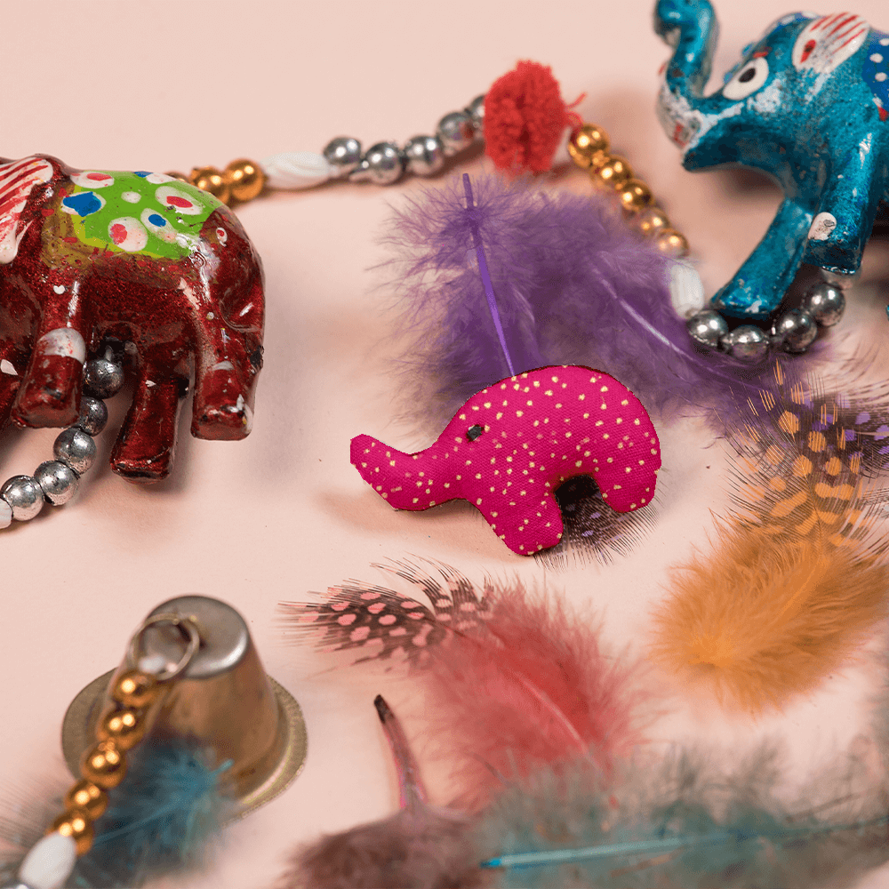 Barrette Eléphanteau Fuchsia Pailleté