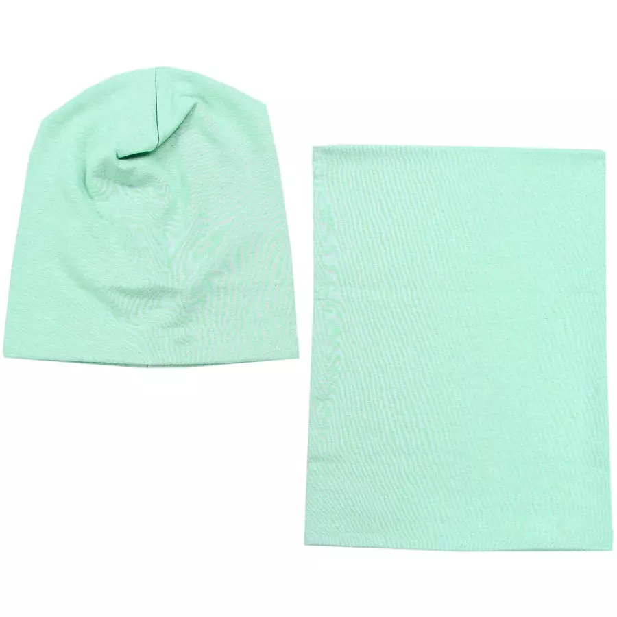 TupTam Unisex Kinder Beanie Mütze Schlauchschal Set grün