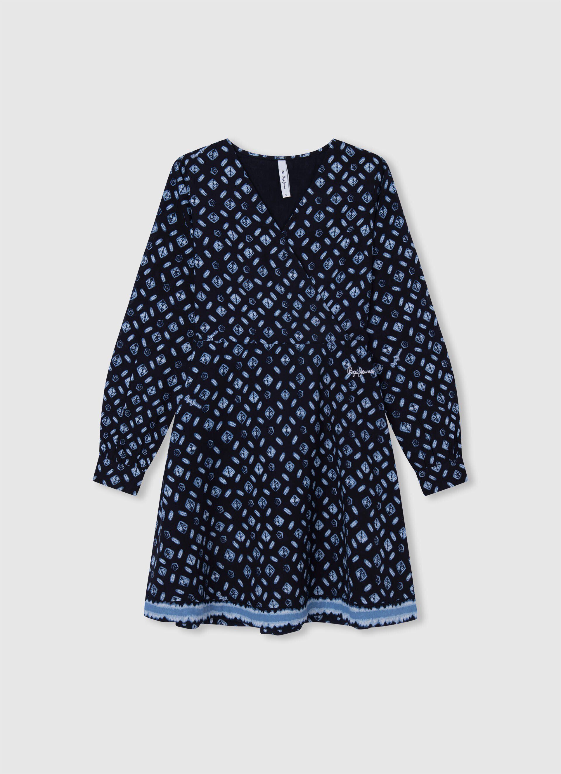 VESTIDO CURTO COM ESTAMPA GEOMÉTRICA - multicolorido