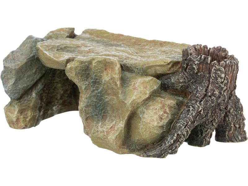 Trixie Höhle Felsplateau mit Baumstamm 25 cm Höhle zur Gestaltung von Versteck- und Rückzugsmöglichkeiten
