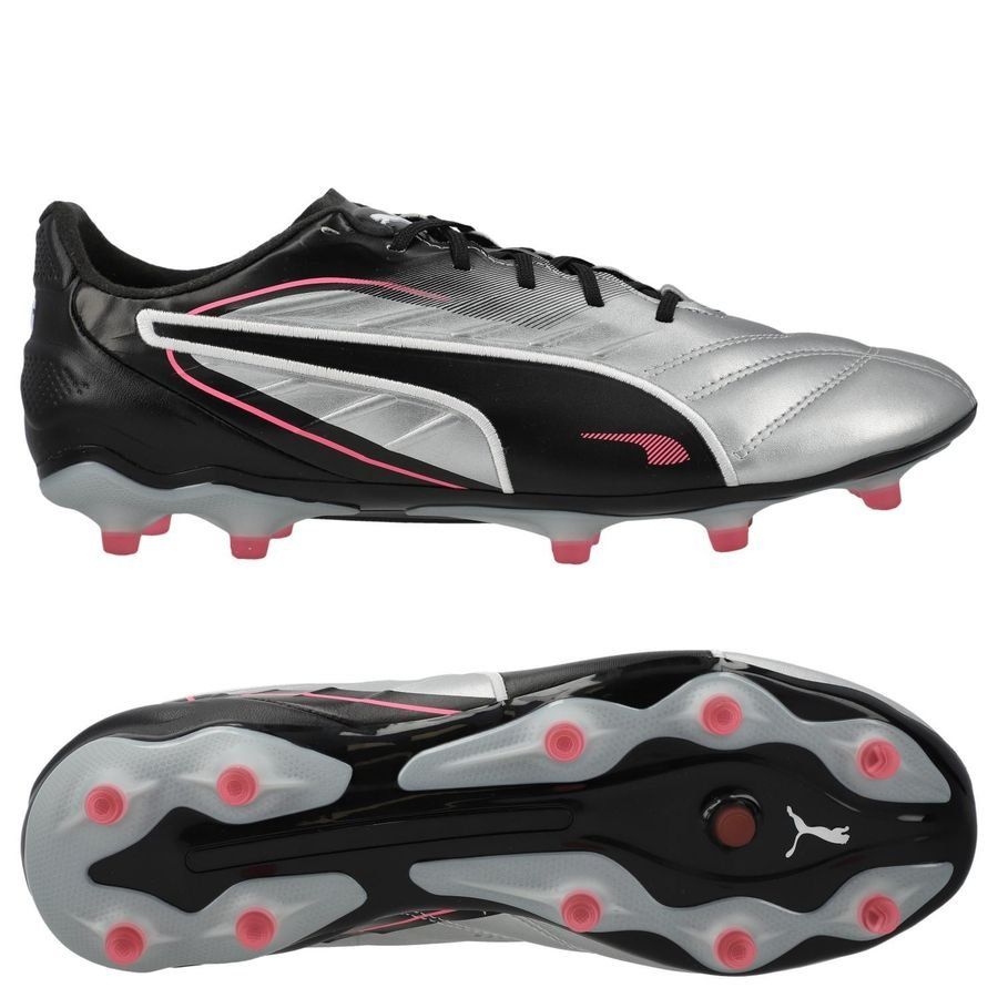 PUMA King Pro FG/AG Audacity - Argenté/Noir/Sun Struck/Blanc