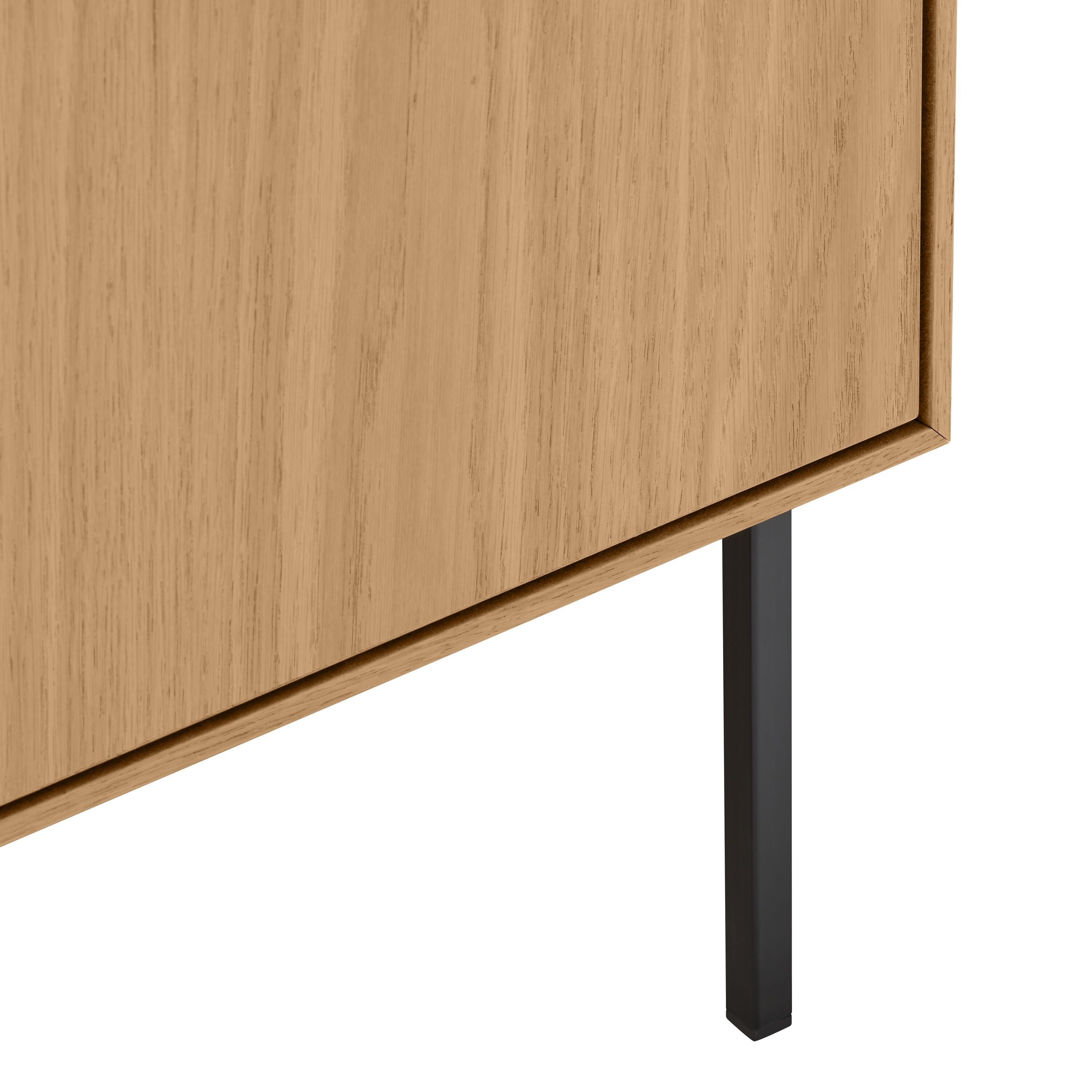 LEVEN Sideboard natur/sz 120x40x78cm - Braun / B: 120.0 cm x T: 40.0 cm x H: 78.0 cm