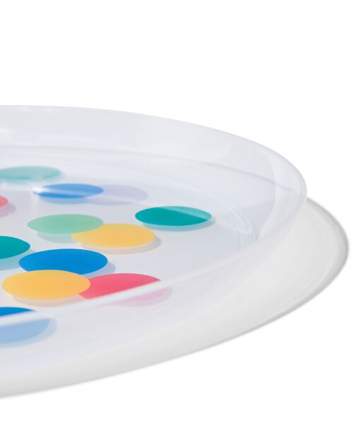 4 assiettes réutilisables Ø22.5cm confetti
