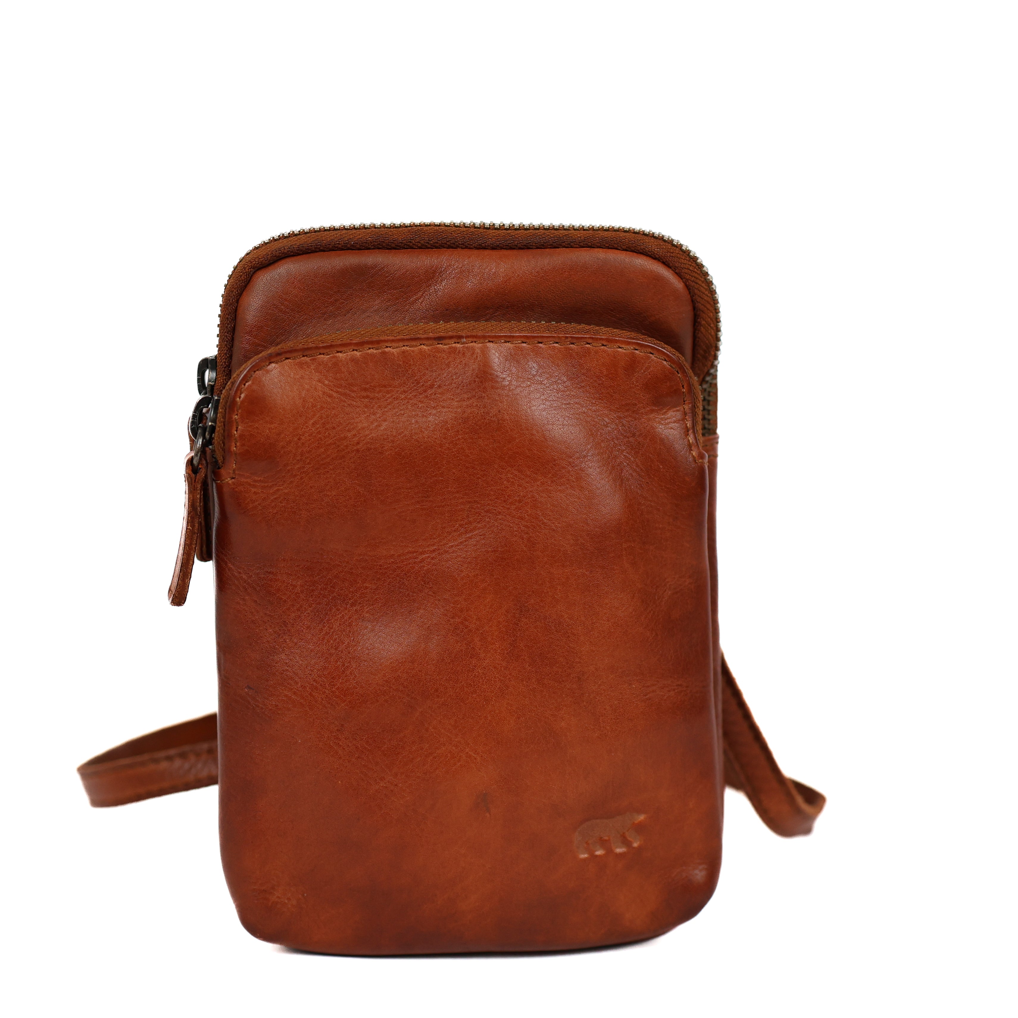 Telefoontasje 'Jack' cognac COGNAC