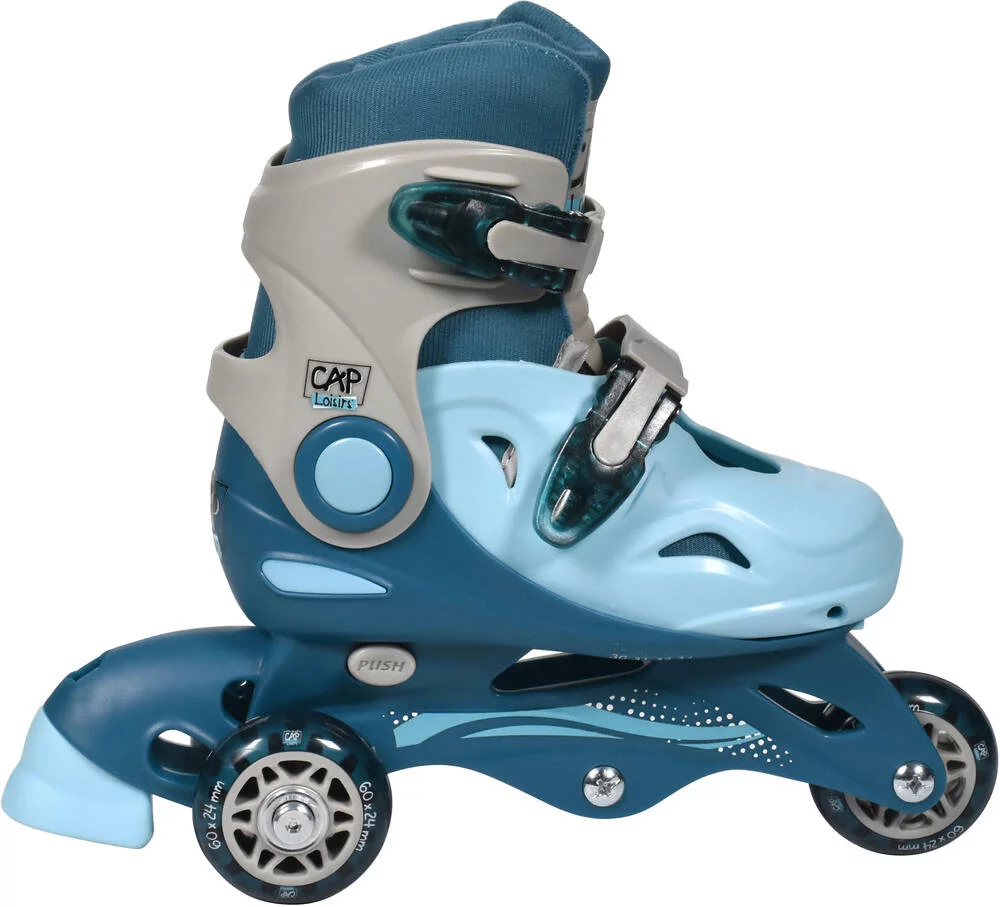ROLLERS EVOLUTIFS 3 ROUES TAILLE  30-33 BLEU