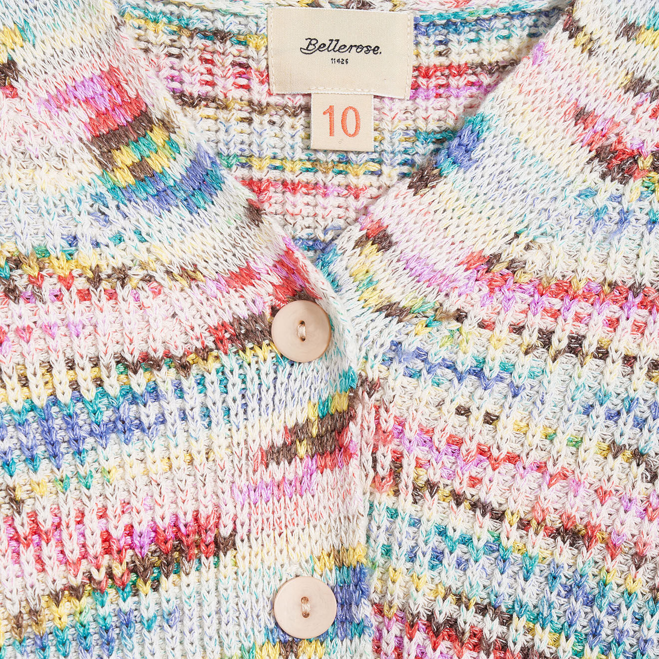 Bellerose Cardigan Getafe tricoté multicolore