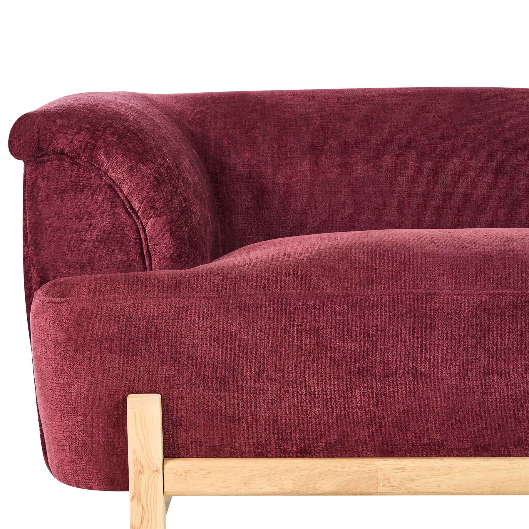 Beliani - ALNOR - Tweezitsbank - Bordeauxrood - Chenille