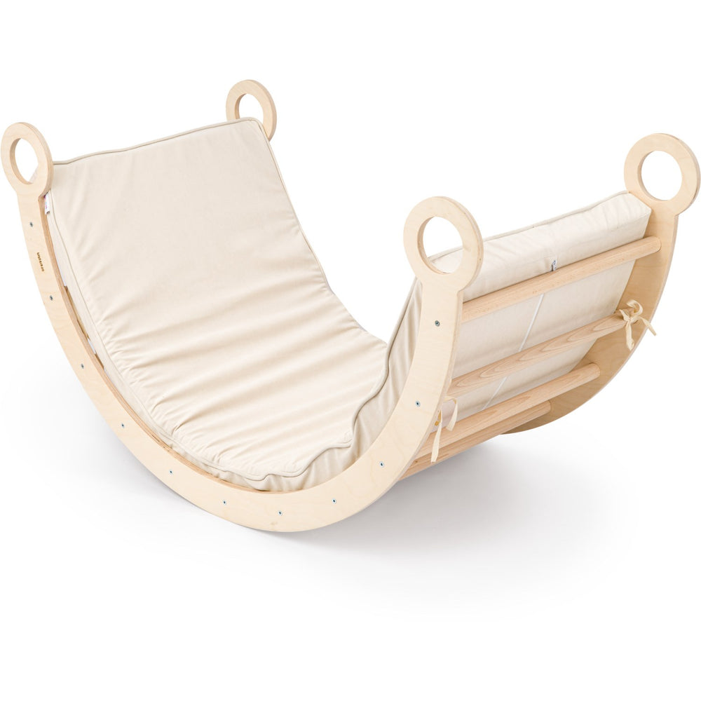 Køb Woobiboo Natural Montessori Rocker Med Beige Madras XL