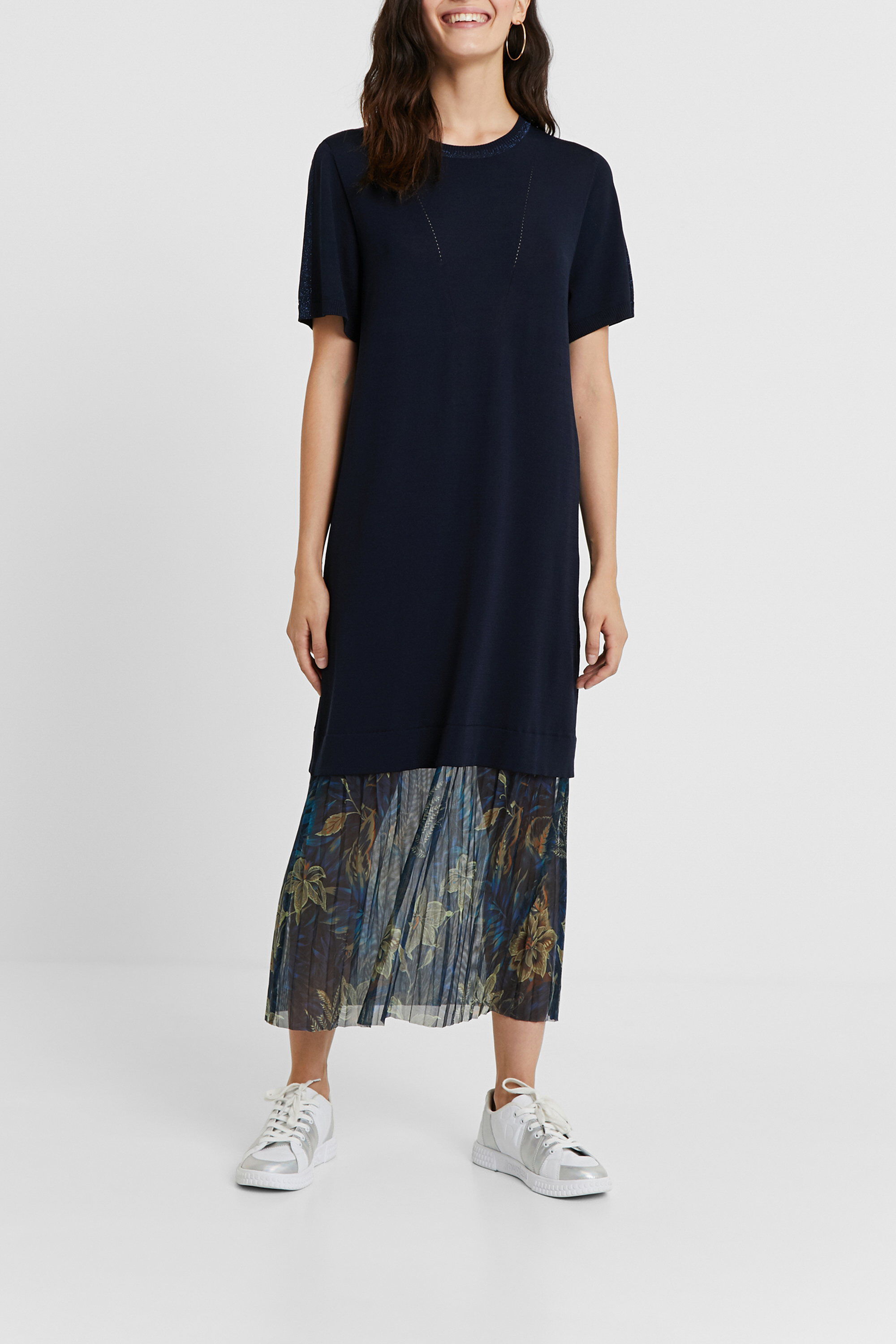 Robe maille fleurs