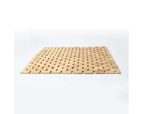 MSV Bamboe badmat, 50 x 80 cm, bruin hout