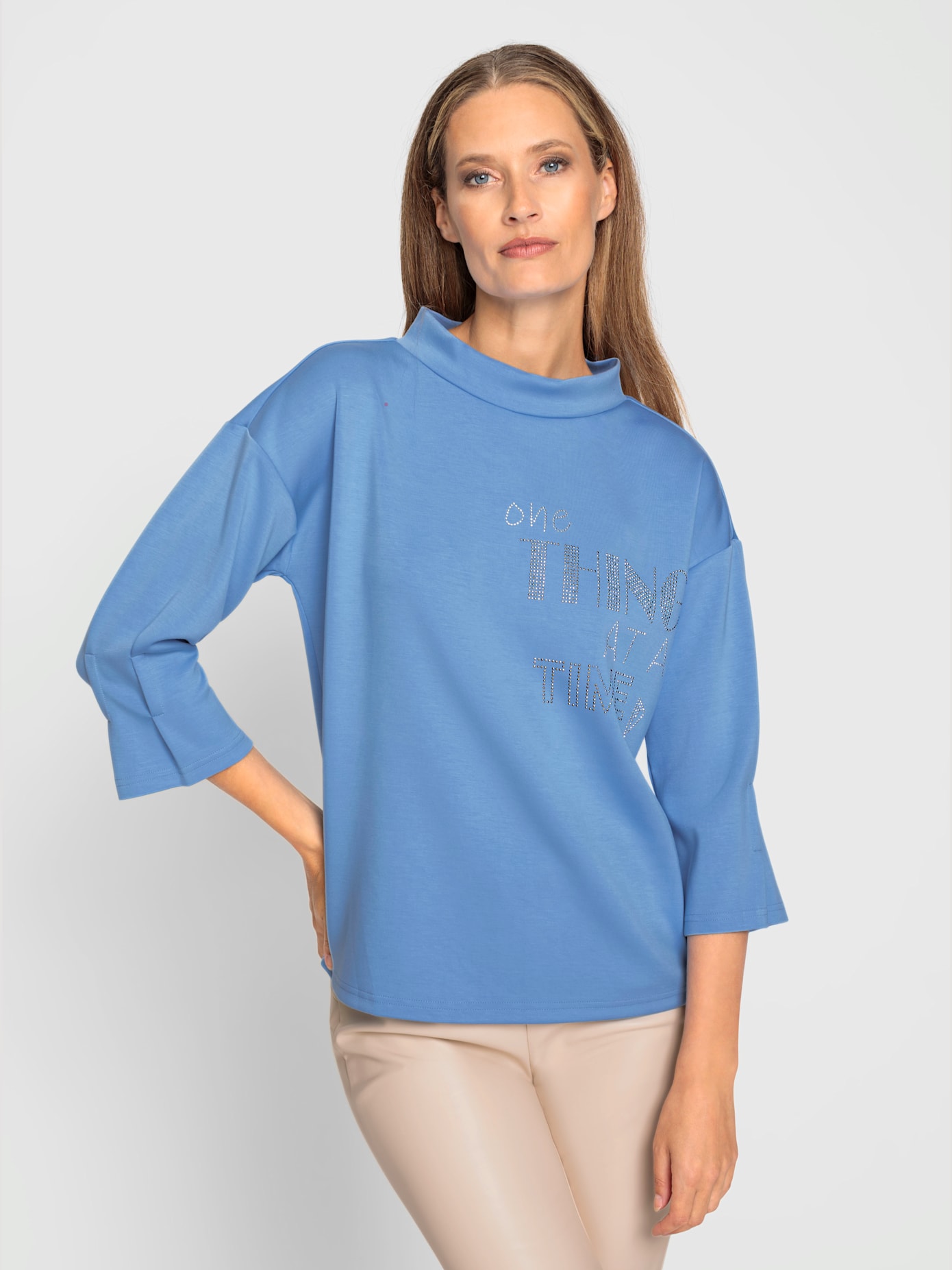 Sweat-shirt jolies pierres brillantes fantaisie