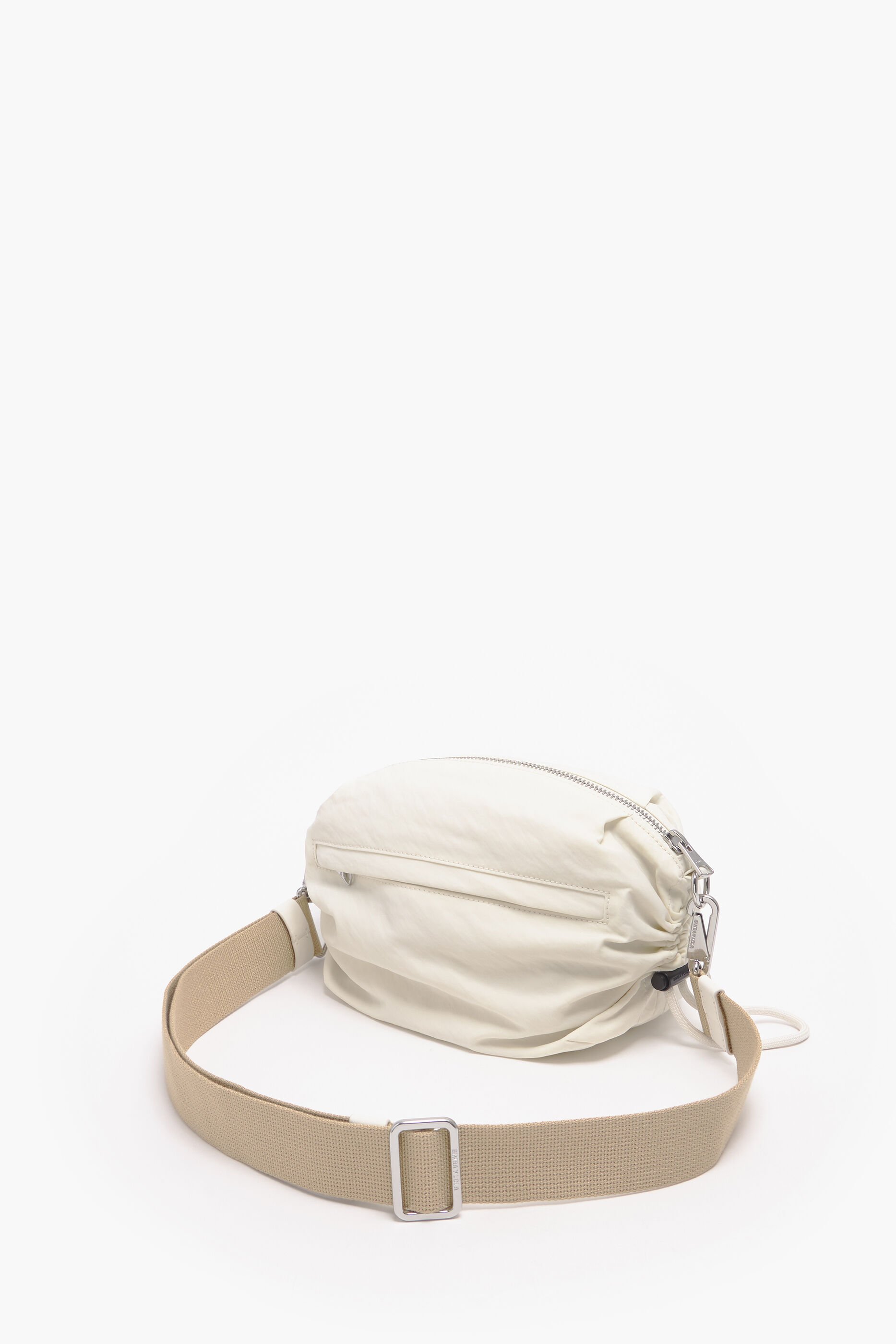 Bolsa de ombro M em nylon com detalhes em pedraria