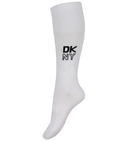 DKNY Kn?Strømper - Hvid m. Sort