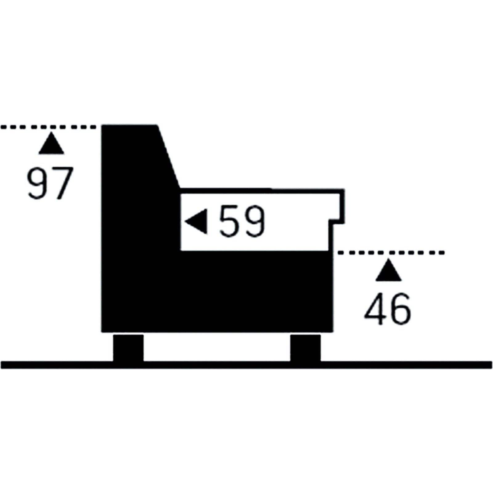 2er-Sofa Nebolo Textilleder schwarz