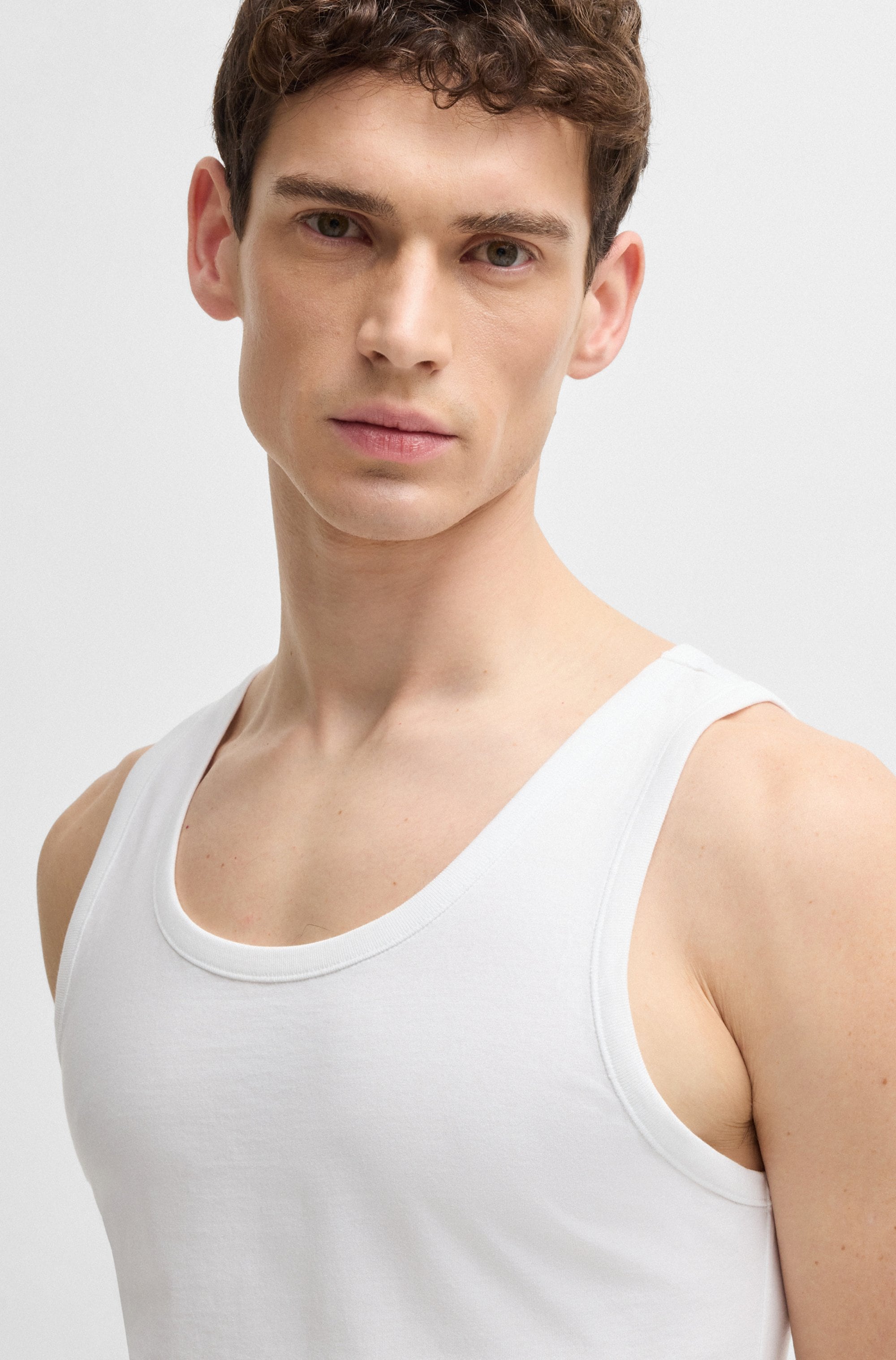 BOSS Unterhemd »Tank Top 3P CO« Packung, 3 Stk. tlg., mit Rippbündchen