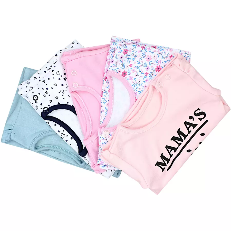 TupTam Baby Mädchen Kurzarm T-Shirt 5er Set mintweiß