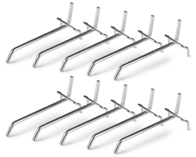 Ondis24 Metalen Pegboard Haken 9 cm 10-delige Set