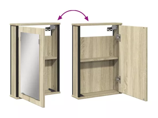 Prolenta Premium - Armoire à miroir de salle de bain chêne sonoma bois ingénierie