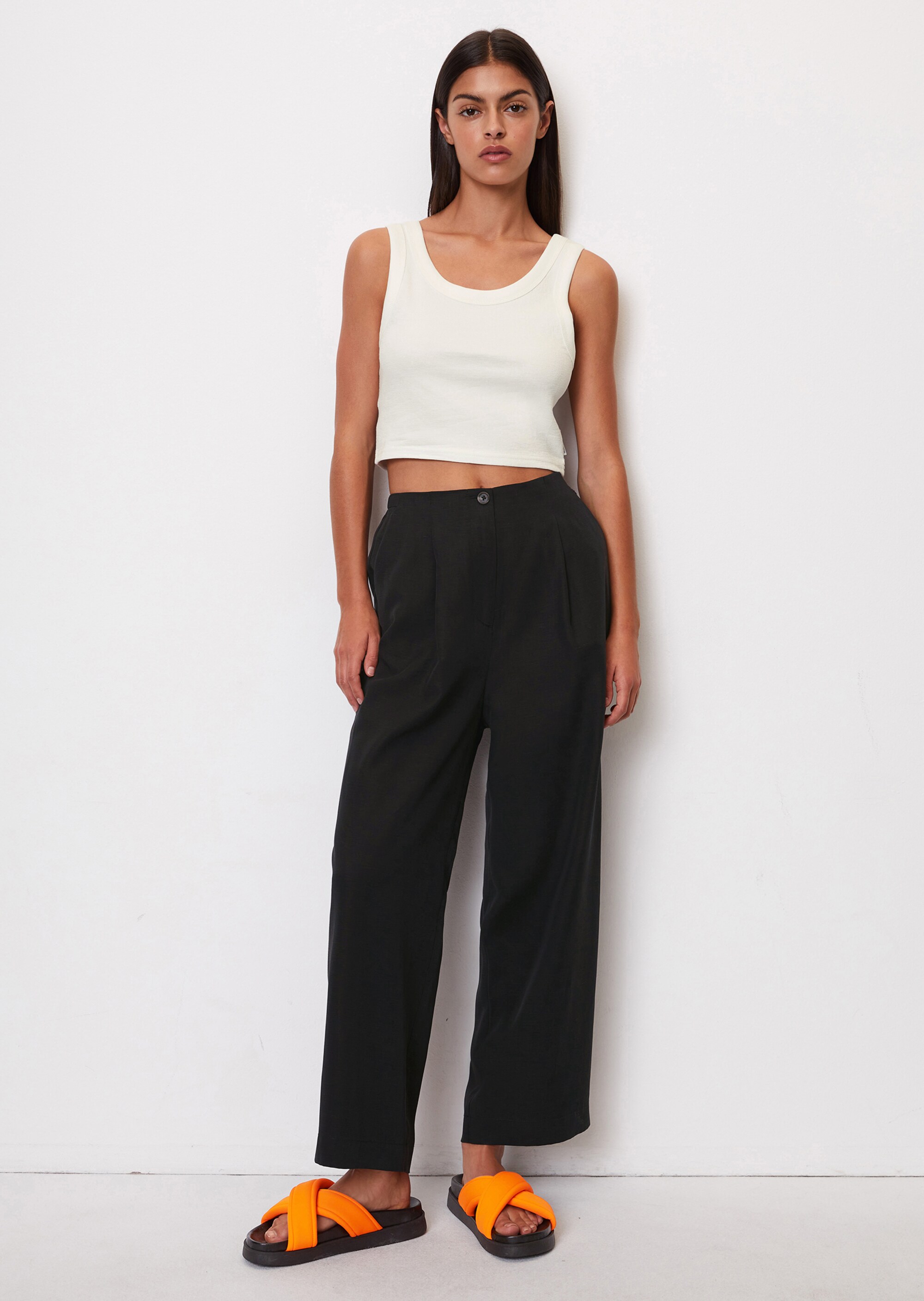 Crop Top slim aus strukturiertem Jersey