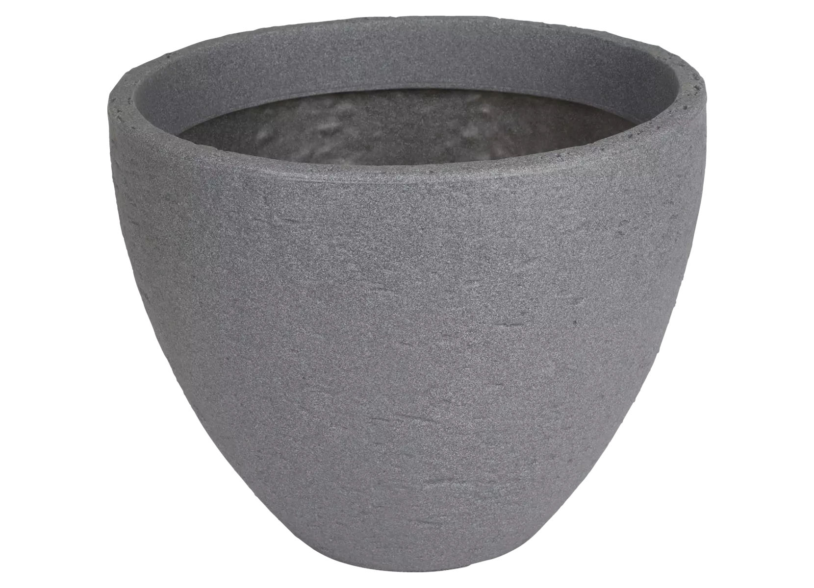 Runder Pflanztopf Stone 39x31cm Grau