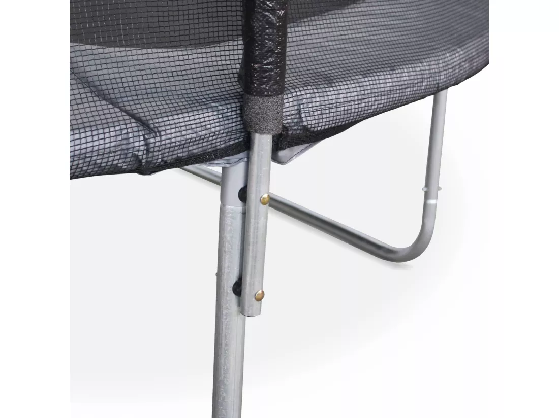 Trampoline rond Ø 430cm gris avec son filet de protection - Vénus - Trampoline de jardin 430cm 4m| Qualité PRO. | Normes EU