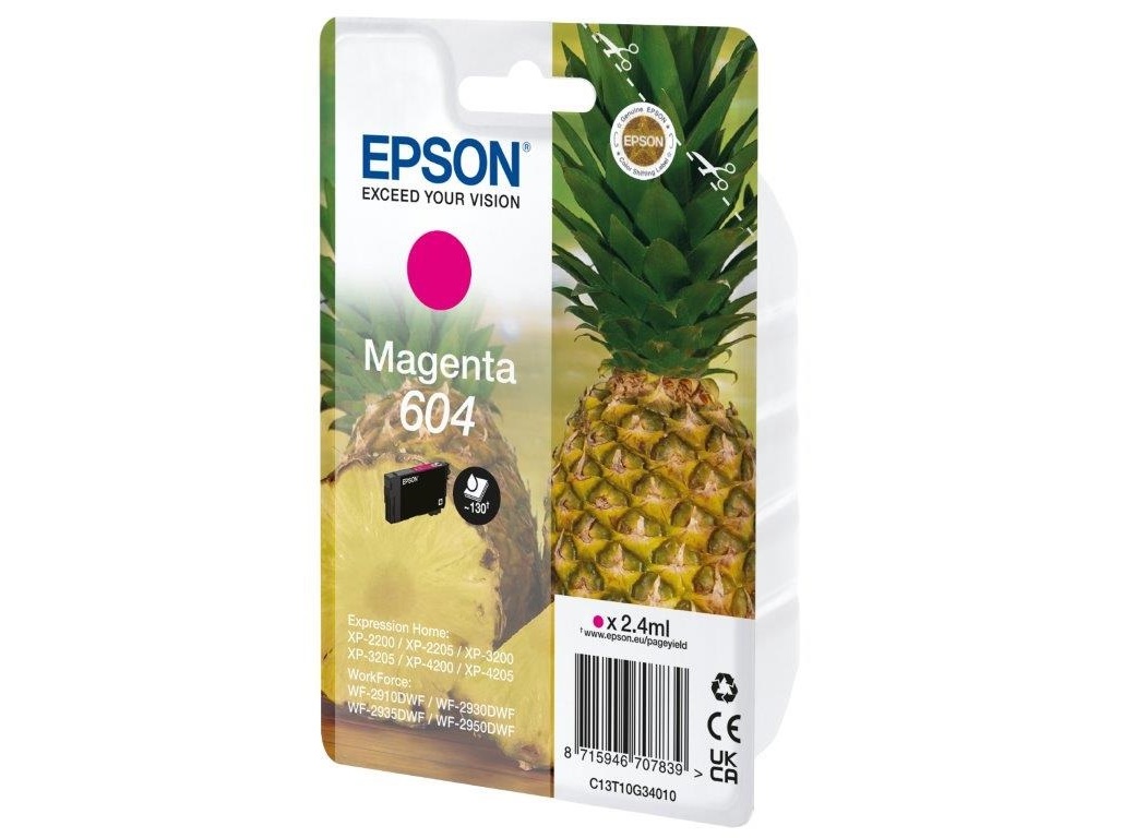 TINTEIRO ORIGINAL EPSON SINGLEPACK MAGENTA 604