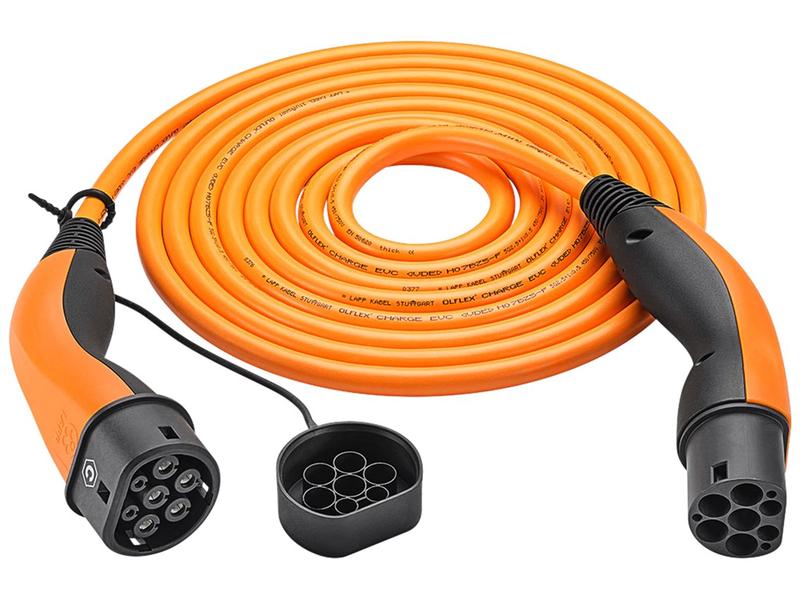 Lapp Ladekabel Helix für Elektroauto Typ 2, 22 kW, 5 m, Ora 3-phasiges Kabel zum Laden von Hybrid- und Elektroautos mit Typ-2-Anschluss