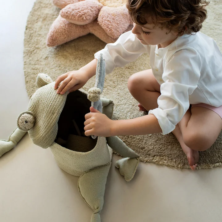 Lorena Canals - Spiel- und Aufbewahrungskorb, mini Rita the Rabbit, creme