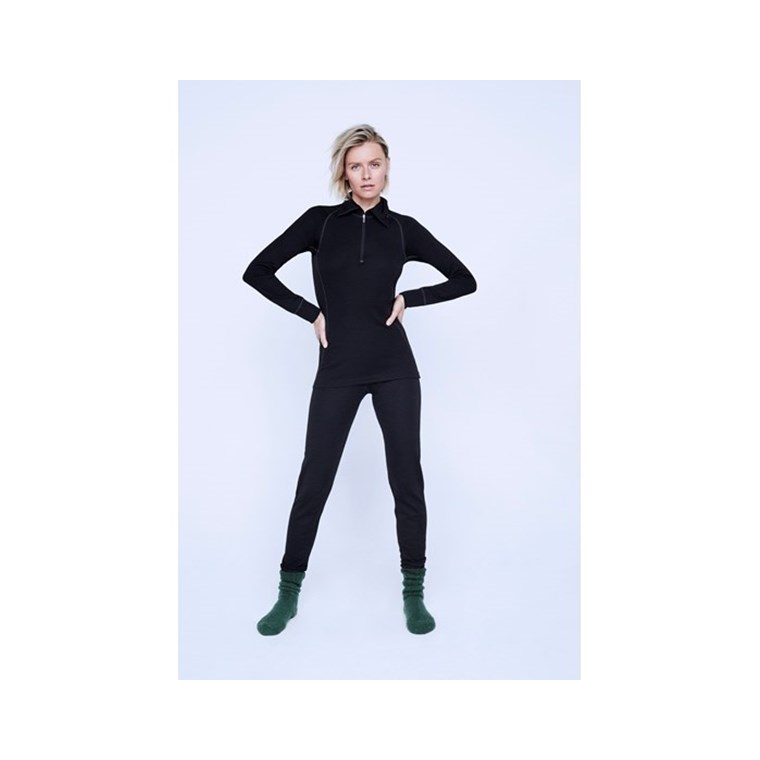 Devold Expedition Merino 235 Z.Neck Wmn Black