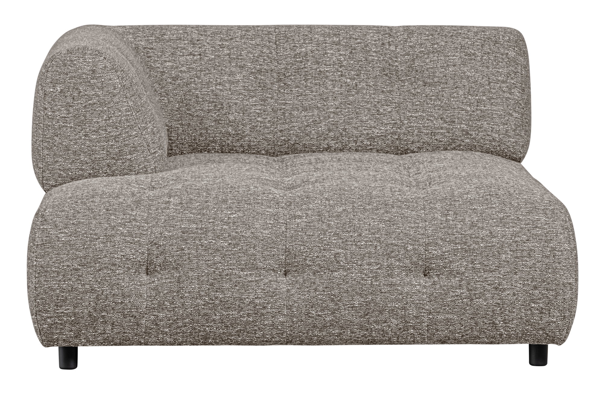 WOOOD 1,5-zits chaise longue met arm links Louis- Melange Louis 1,5-zits chaise longue met arm links Melange - Coffee