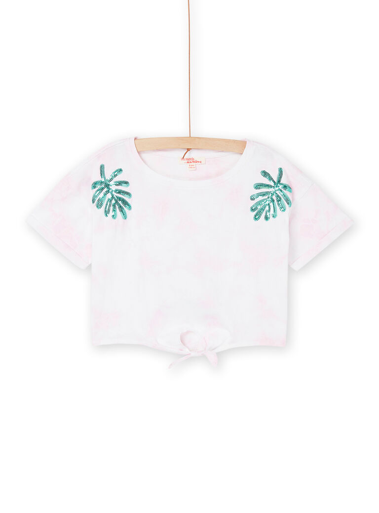 T-shirt rose clair à manches courtes