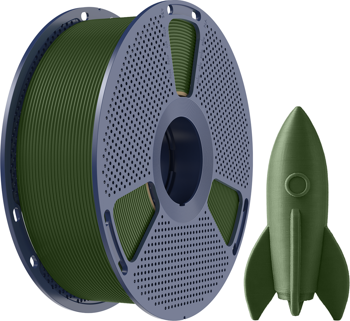 SUNLU  High-Speed PLA Olive Green, 1,75 mm / 1000 g    PLA Filament speziell für den Hochgeschwindigkeitsdruck