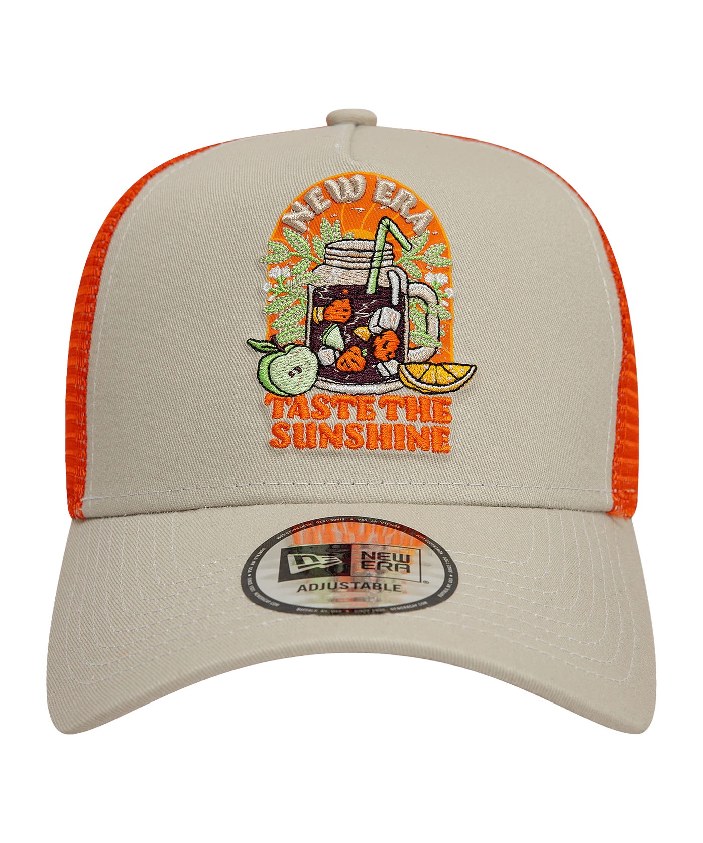 New Era Miami Heat Summer Patch Trucker Cap Beige