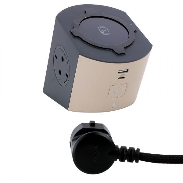 Legrand Bloco 2 Tomadas 2m com Indução e usb Creme
