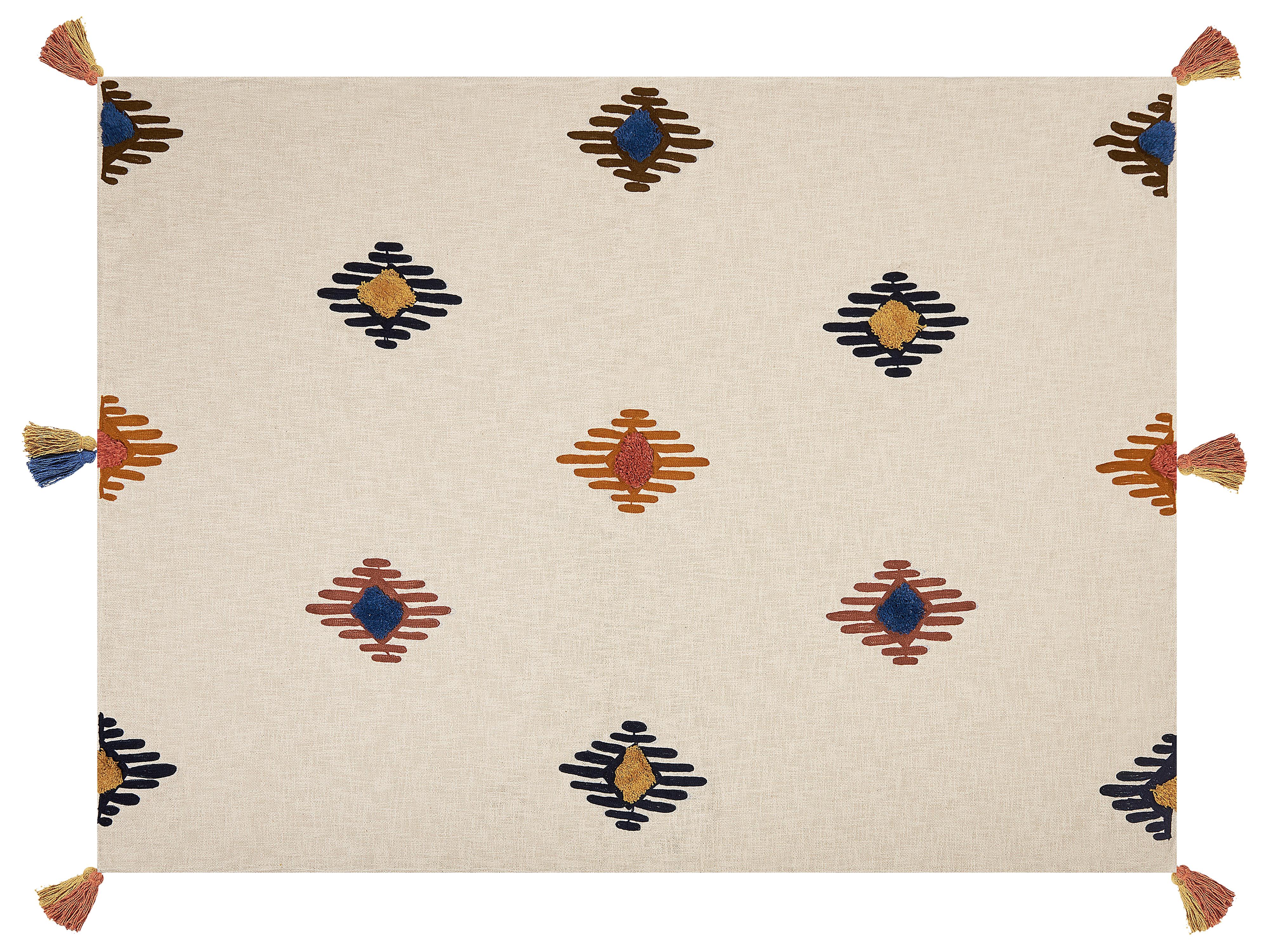 Plaid MUNGER Katoen 130 x 180 cm Beige