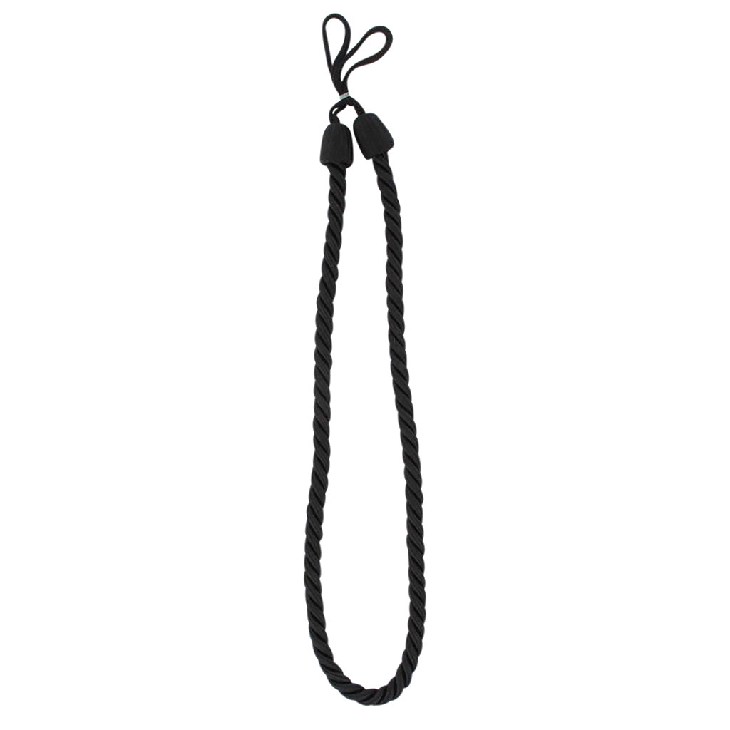 Embrasse corde coton tressé noire D 1.5x30cm