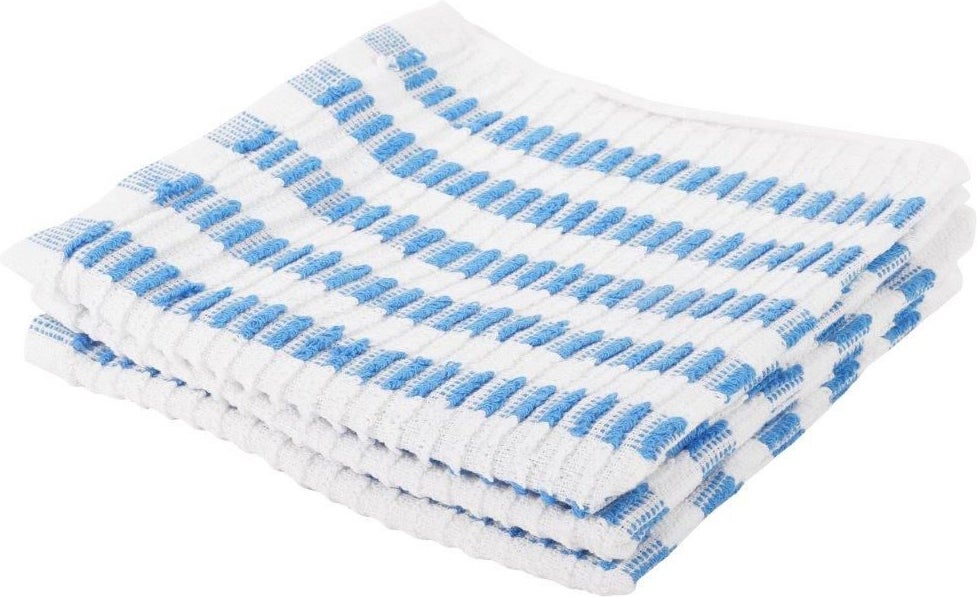 Talen Tools vaatdoeken blauw/wit 23 x 18 x 1 cm 3 stuks
