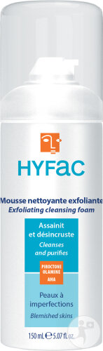 Hyfac Mousse Nettoyante Exfoliante Peaux À Imperfections Flacon-Pompe 150ml
