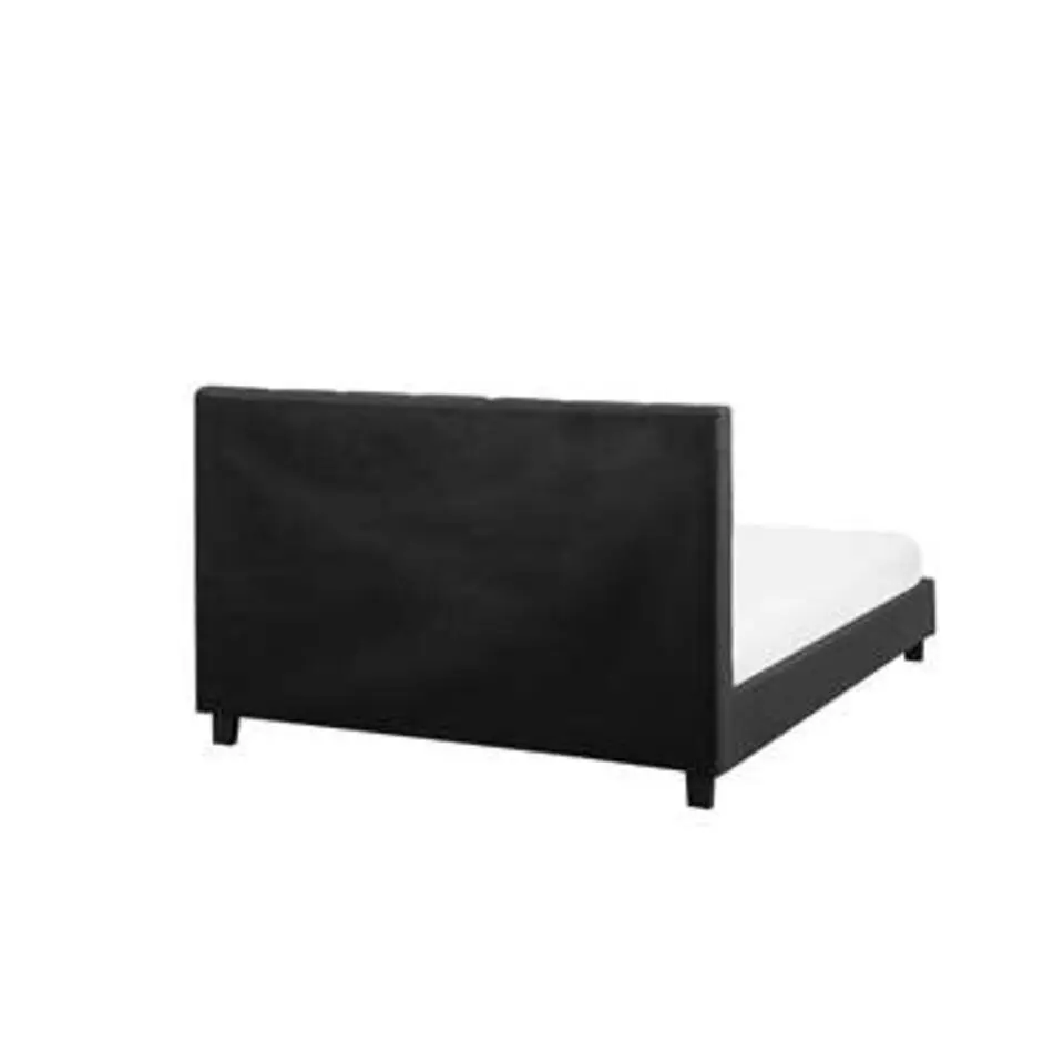 ROCHELLE - Tweepersoonsbed - Donkergrijs - 160 x 200 cm - Polyester