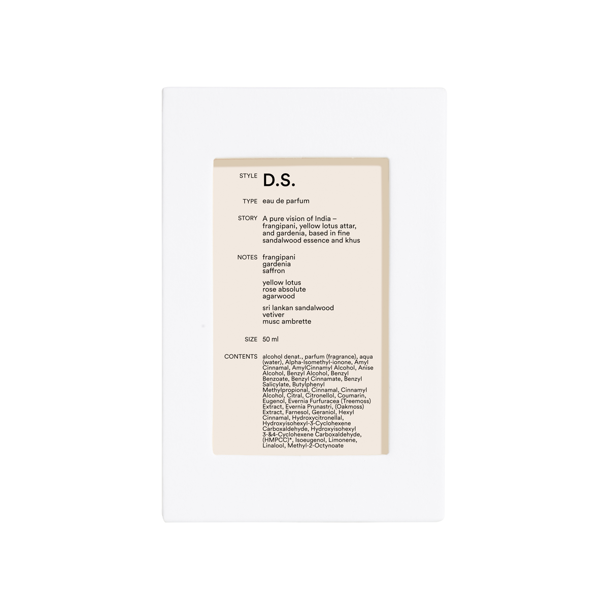 D.S. Eau de Parfum 50ml