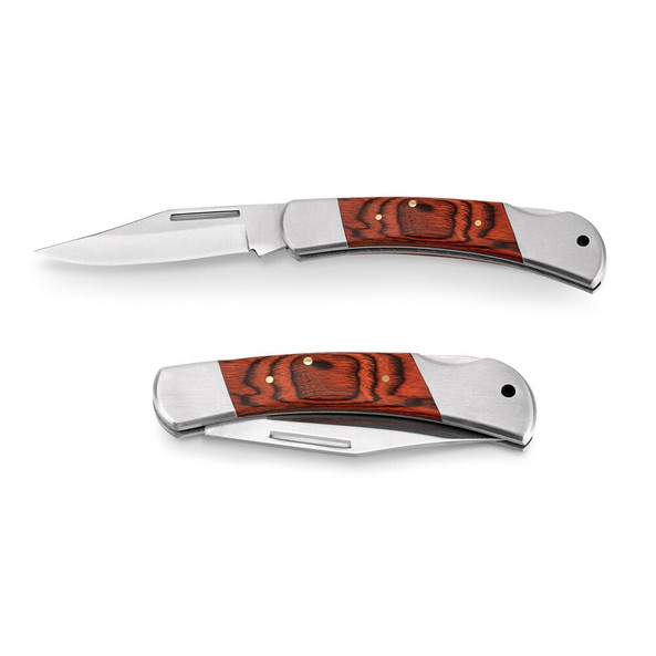 hi!dea 94031 - Canif en acier inoxydable et bois